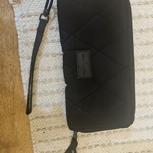 Vera Bradley Black Quilted Wristlet